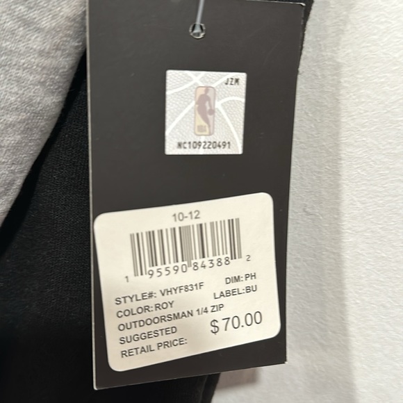 BNWT NBA Philadelphia 76ers Sixers Youth 1/4 Zipper Pullover Sweatshirt Sz 10/12 - Picture 10 of 10